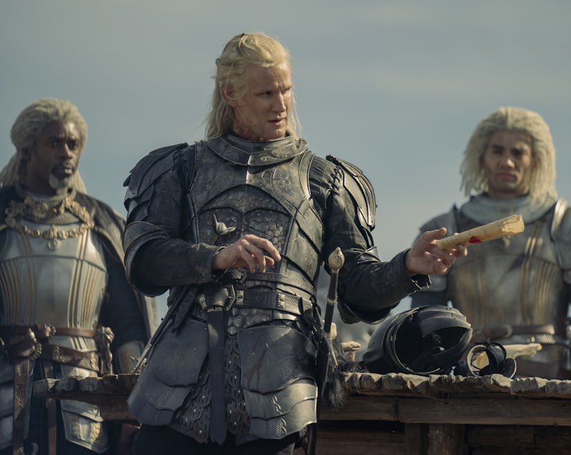 Vaemond Valeryon, Daemon Targaryen, and Laenor Valeryon in 'Second of his Name.'