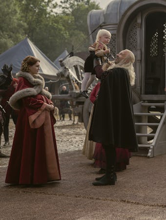 Queen Alicent Hightower, Aegon II and Viserys I in 'House of the Dragon.'