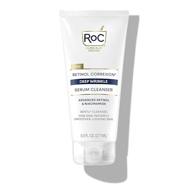 roc retinol correxion deep wrinkle serum cleanser is the best retinol face wash for textured skin