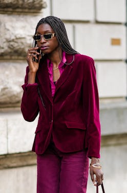 woman with box braids