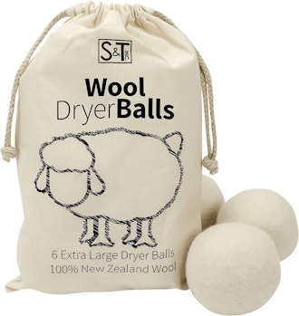 S&T Inc. Wool Dryer Balls (6-Pack)