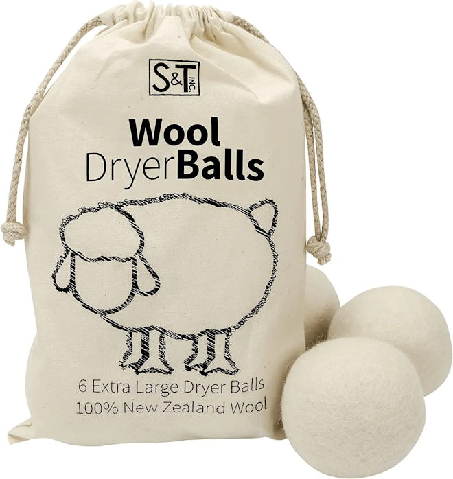S&T Inc. Wool Dryer Balls (6-Pack)