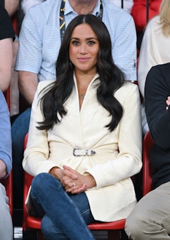 Meghan, Duchess of Sussex attends the sitting volleyball event during the Invictus Games at Zuiderpa...