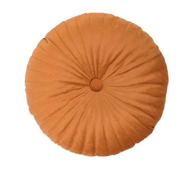 Velvet Round Pumpkin Throw Pillow