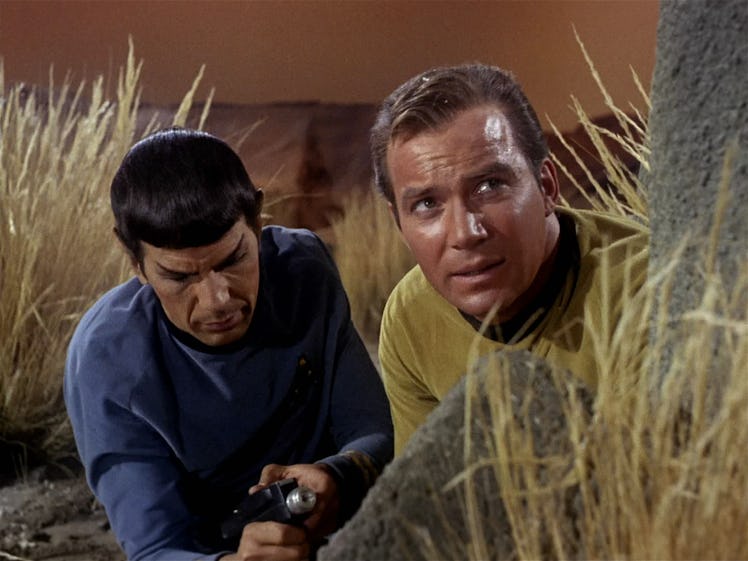 Kirk and Spock in "The Man Trap"