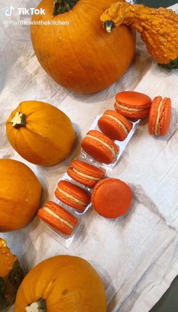 The pumpkin spice macarons TikTok fall recipe is a festive and delicious pumpkin recipe to make this...