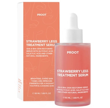 proot strawberry legs treatment serum is the best body serum for textured skin
