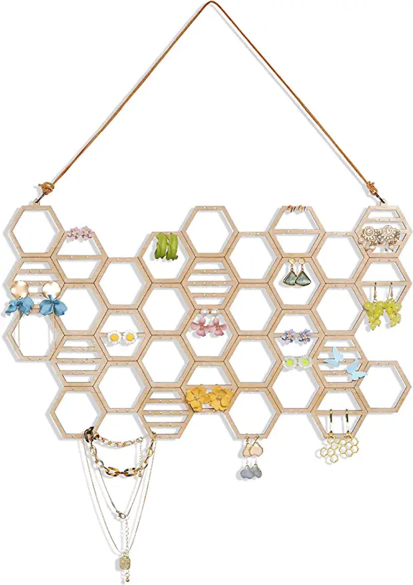 Heesch hanging earring holder, a jewelry organizer on Amazon