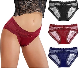 LEVAO Lace Hipster Panties (6 Pack)
