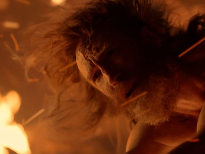 The Stranger reaches toward Nori in one of the opening scenes of The Lord of the Rings: The Rings of...