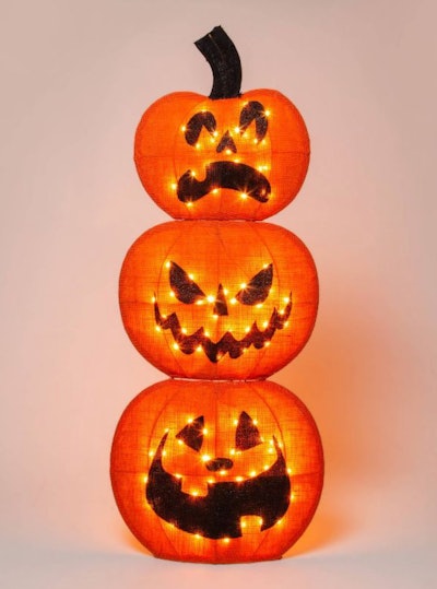 The Hyde & EEK! Boutique LED Stacked Jack-O'-Lanterns Halloween Novelty Silhouette Light is one of t...