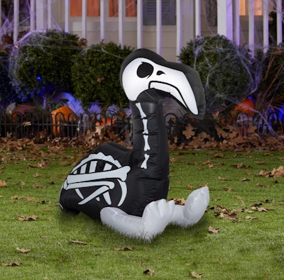 This Gemmy Airblown Skeleton Flamingo is one of the best Halloween decorations at Target.