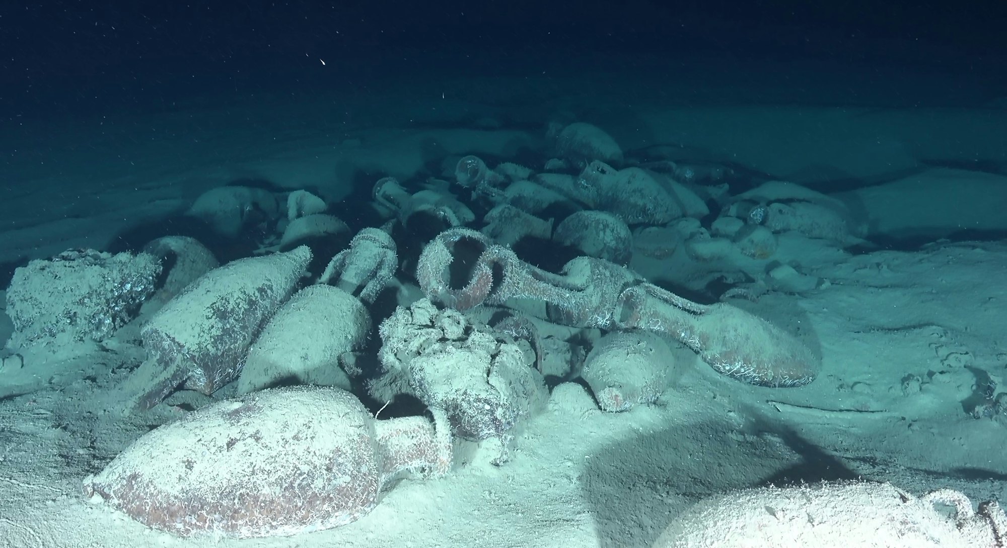 Ancient artefacts litter the seafloor