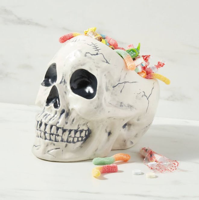 This Threshold Skull Candy Dish is one of the best indoor Halloween decorations at Target.