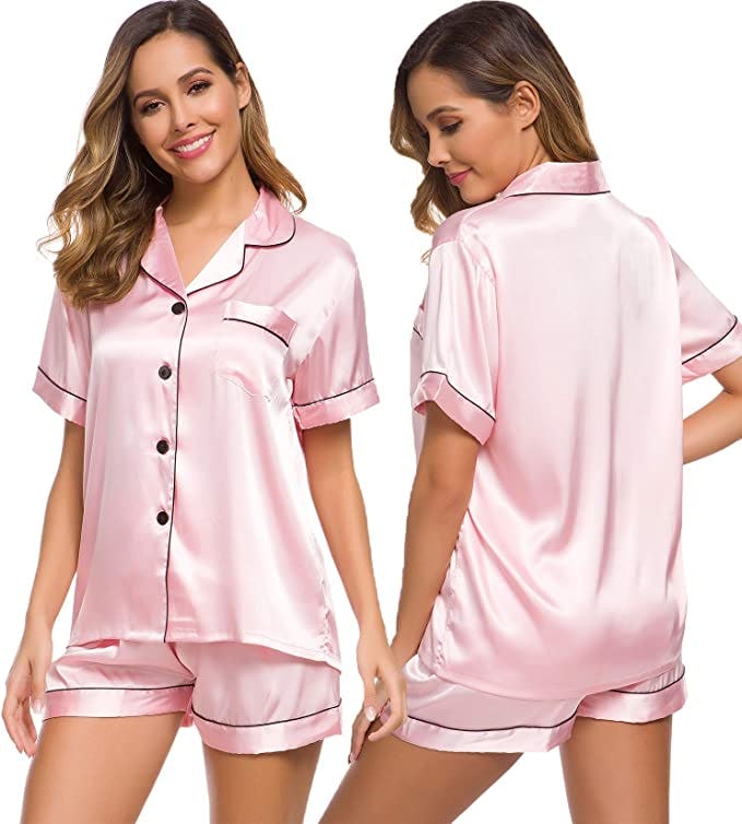 SWOMOG Satin Sleepwear Set