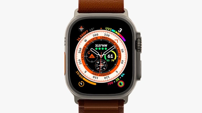 Apple Watch Ultra front watch face.