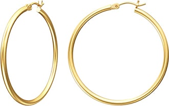 Gacimy 14K Gold Plated Hoop Earrings