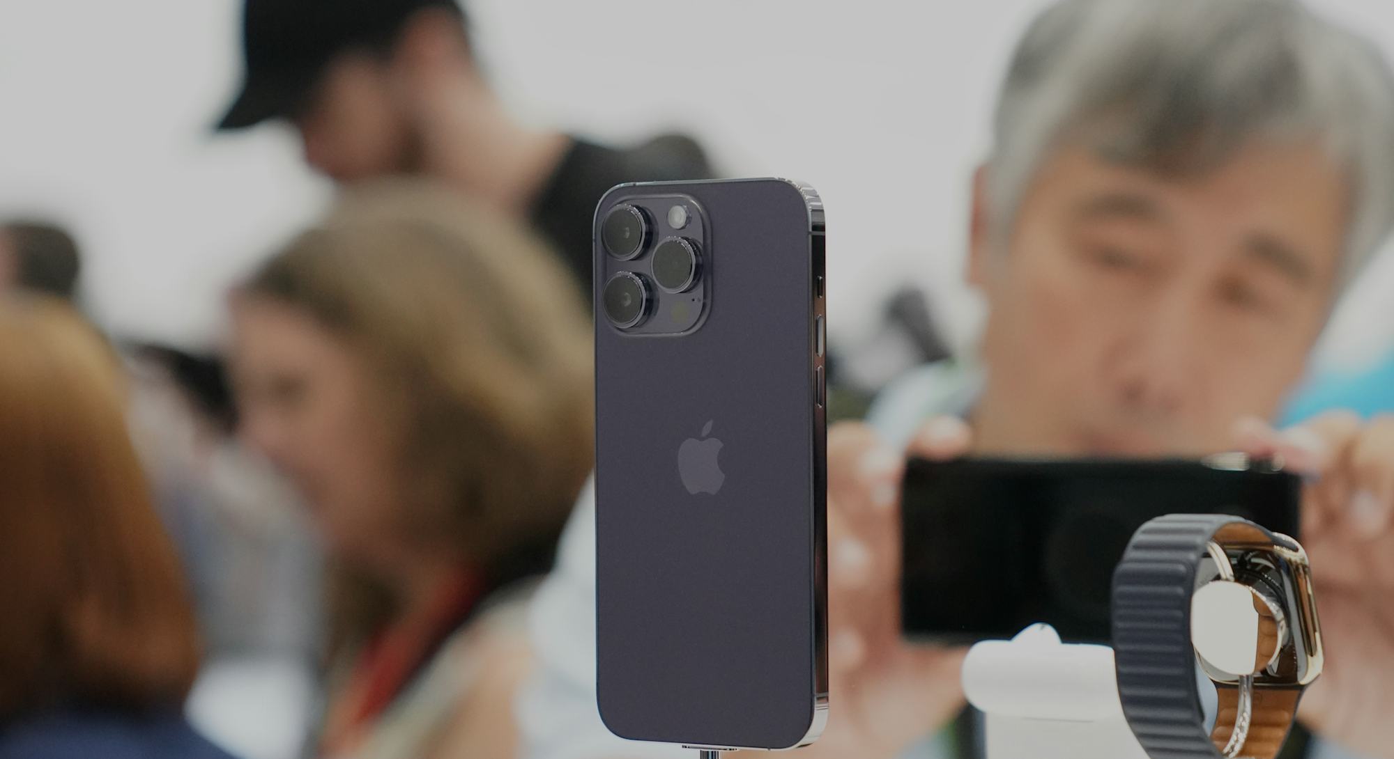 iPhone 14 Pro on display