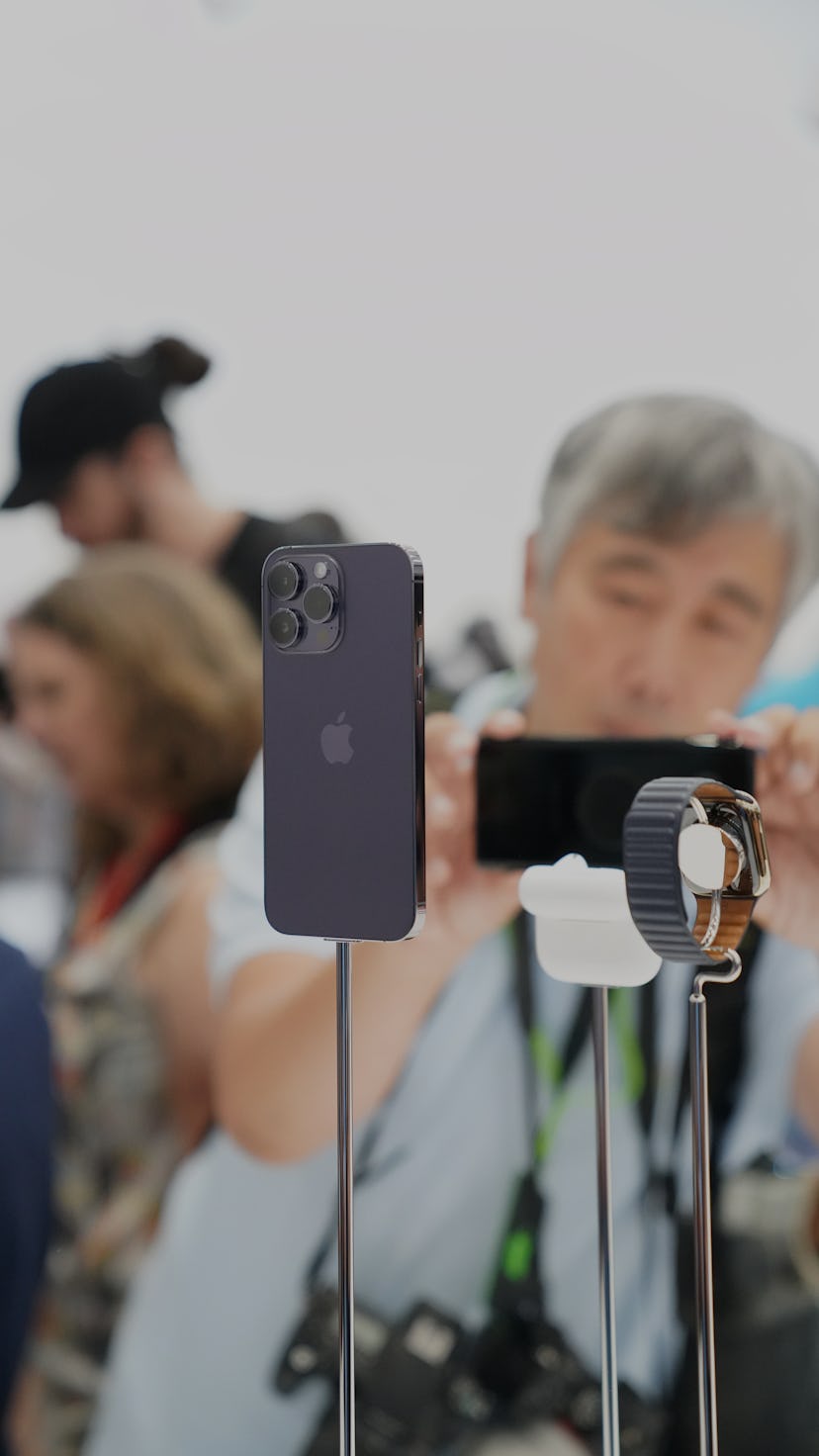 iPhone 14 Pro on display