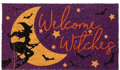 This Juvale Halloween Welcome Witches Coir Door Mat is one of the best Halloween decorations at Targ...