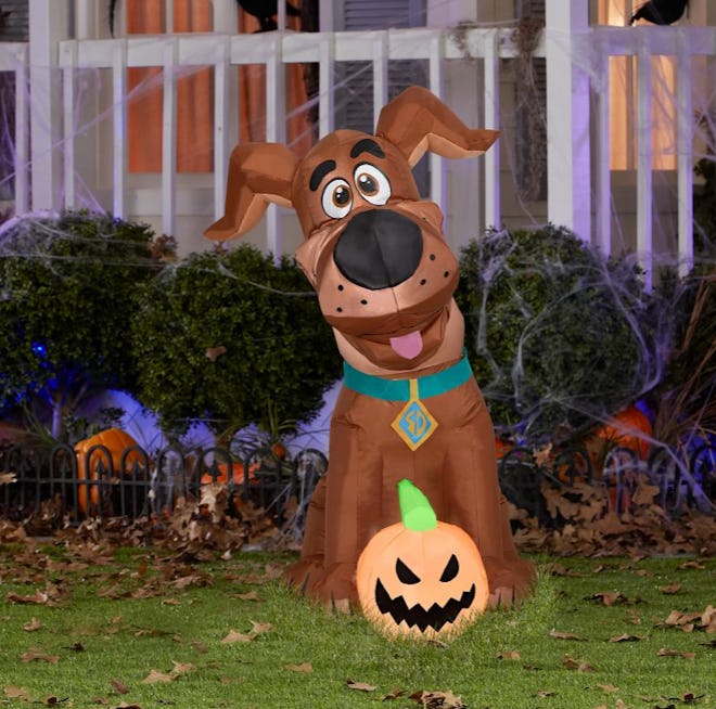 This Gemmy Airblown Inflatable SCOOB With Pumpkin is one of the best Halloween decorations at Target...