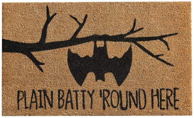 This Split P Plain Batty Doormat is one of the best Halloween decorations at Target.