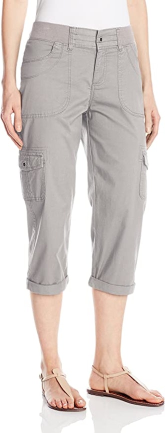 LEE Relaxed-Fit Austyn Knit-Waist Cargo Capri Pants