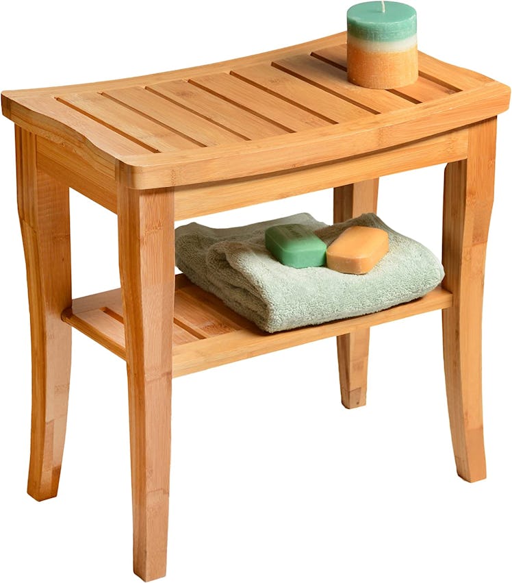 This bench stool is one of the products that'll make your bathroom feel like an oasis. 