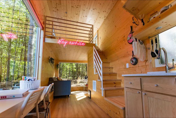 A tiny wooden house from Airbnb
