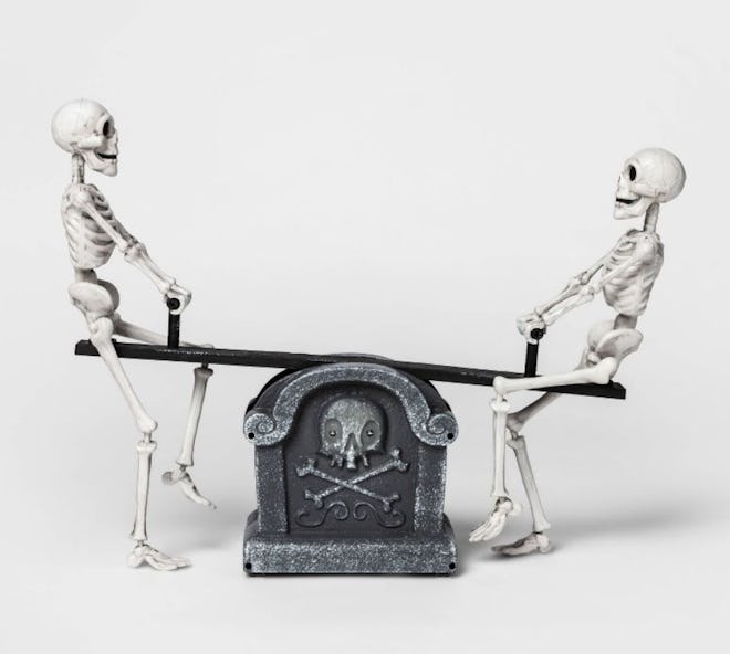 This Hyde & EEK! Boutique Animated Skeletons on Seesaw Halloween Decorative Prop is one of the best ...