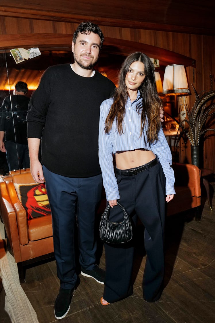 Isaac Ross and Emily Ratajkowski at Le Chalet