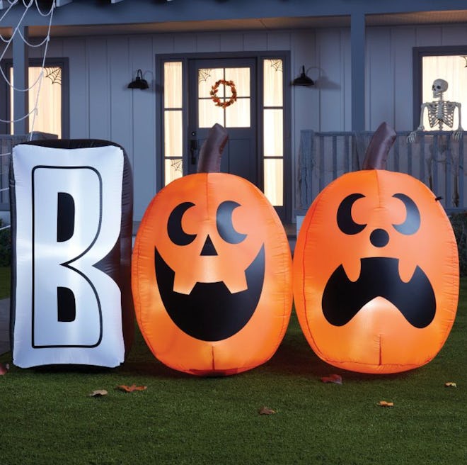 This Hyde & EEK! Boutique 6' LED Boo with Pumpkins Inflatable Halloween Decoration is one of the bes...