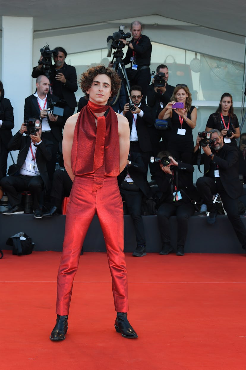 Timothee Chalamet at the 79 Venice International Film Festival 2022. Bones And All Red Carpet. 