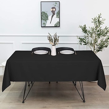 A black tablecloth is a Halloween decoration staple you can use all year long.