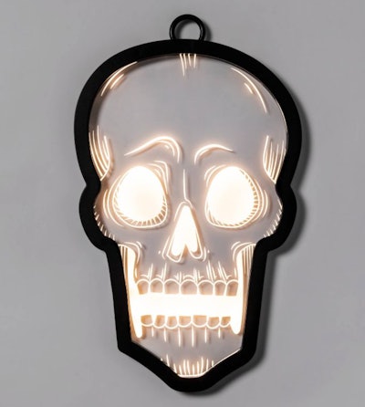 This Hyde & EEK! Boutique LED Skull Acrylic Halloween Lighted Sign is one of the best Halloween deco...
