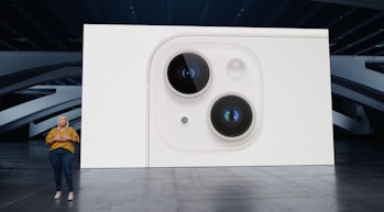 The cameras on the iPhone 14.