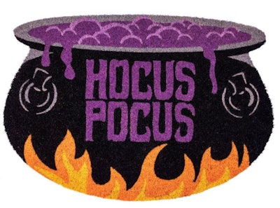 This Entryways Halloween Hocus Pocus Indoor/Outdoor Doormat is one of the best Halloween decorations...