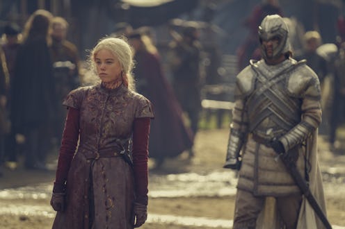 Milly Alcock as Princess Rhaenyra, and Fabian Frankel as Criston Cole on 'House of the Dragon'