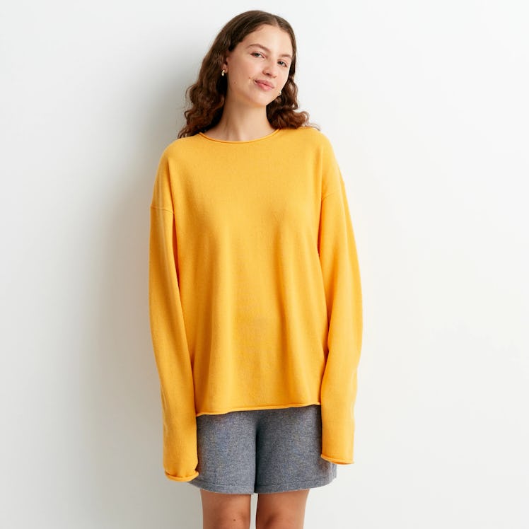 Guest In Residence oversize yellow cashmere sweater