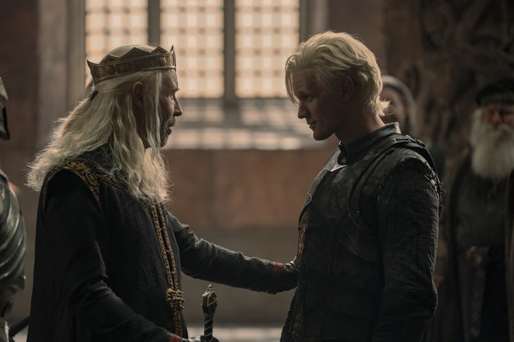 Paddy Considine and Matt Smith as Viserys and Daemon Targaryen in House of the Dragon