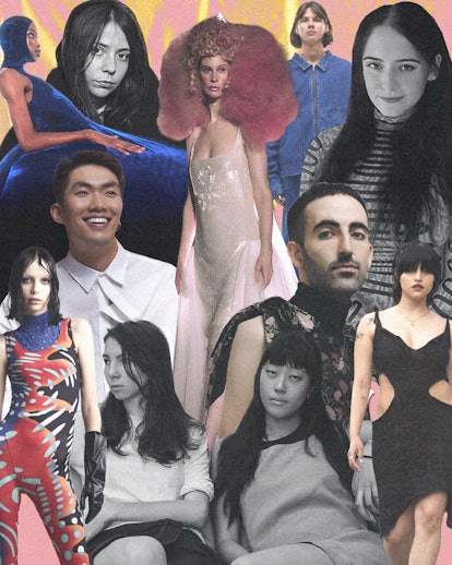 A collage of designers showing at New York Fashion Week
