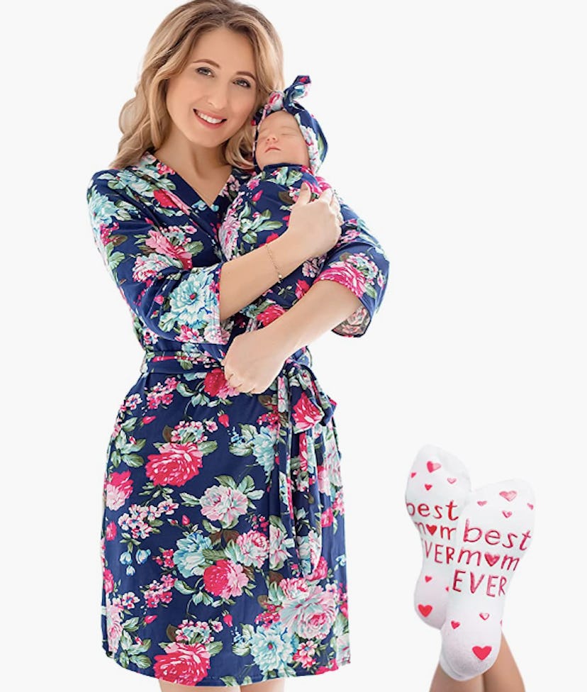 ECO BABY Mommy and Me Robe and Swaddle Set
