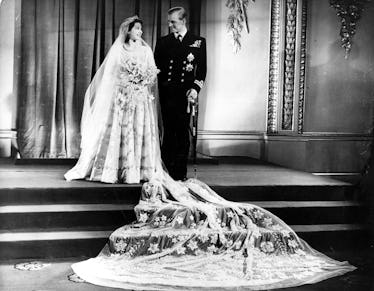 Queen Elizabeth II's Greatest Style Minutes: A Visual History 6 Queen Elizabeth II and Prince Philip on their wedding day