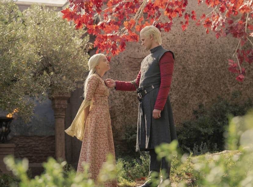 Milly Alcock and Matt Smith as Rhaenyra and Daemon Targaryen in House of the Dragon
