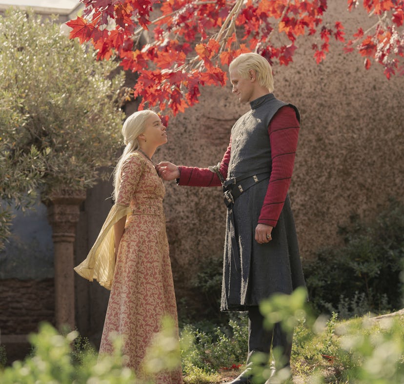 Milly Alcock and Matt Smith as Rhaenyra and Daemon Targaryen in House of the Dragon
