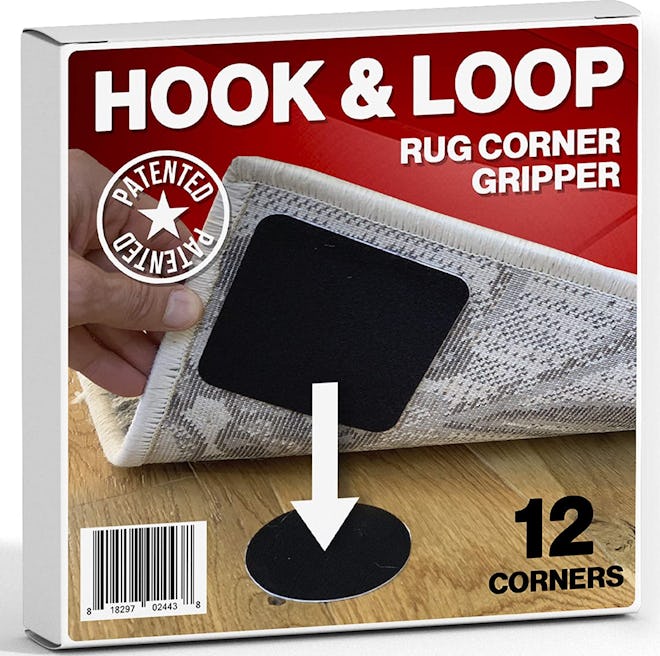 SlipToGrip Anti Curling Square Carpet Tape Gripper (12-Pack)