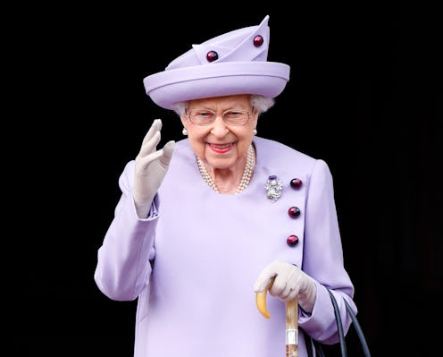 Queen Elizabeth II at the Armed Forces Act Of Loyalty Parade in June 2022