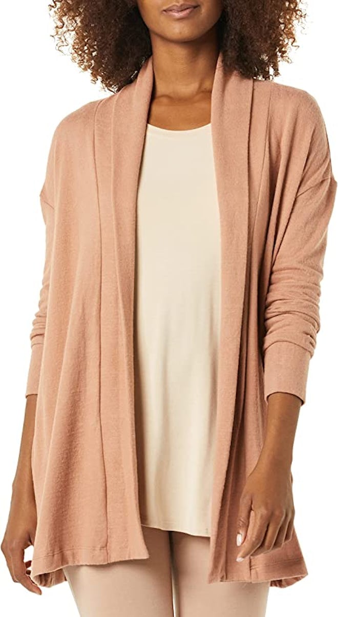 Daily Ritual Cozy Knit Open Cardigan Sweater