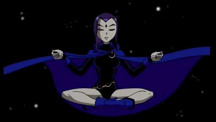 Brunette Halloween Costume: Raven from "Teen Titans."