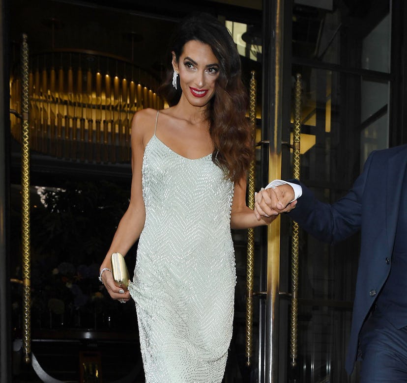 Amal Clooney leaving her hotel ahead of the 'Trouble in Paradise' London Premiere on September 07, 2...